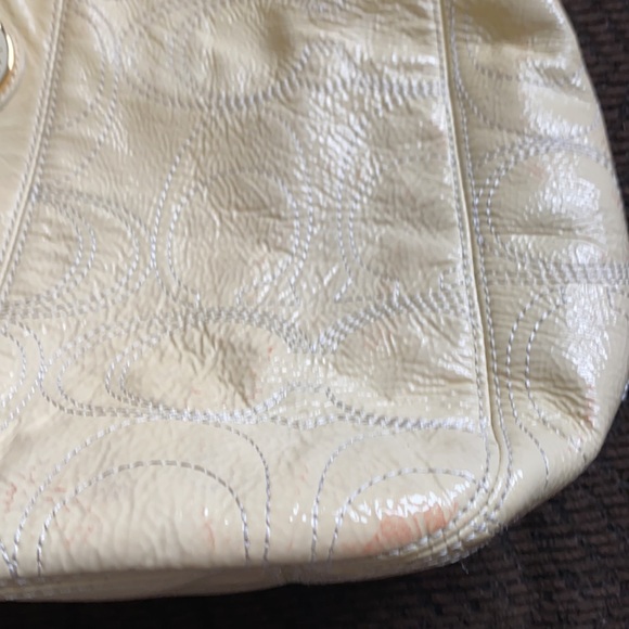 Cream/ivory colored authentic coach purse. - Picture 8 of 17